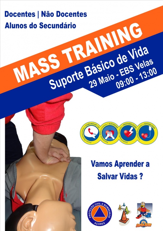 Imagem de destaque: Ação de Mass Training na EBS Velas, no dia 29 de Maio.