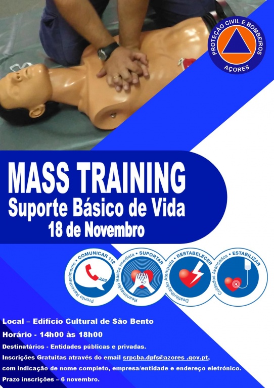 Imagem de destaque: Mass Training em Suporte Básico de Vida para empresas e entidades públicas, a 18 de novembro