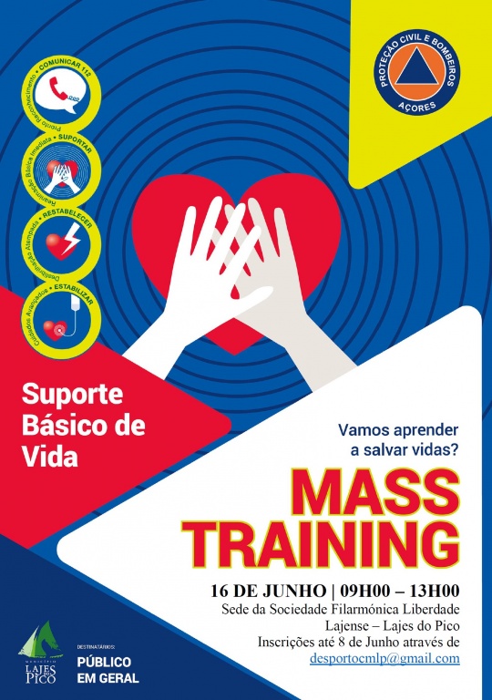 Imagem de destaque: SRPCBA promove Mass Training em SBV nas Lajes do Pico
