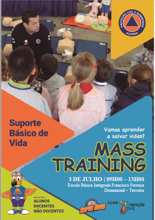 Imagem de destaque: Mass Training em Suporte Básico de Vida na Escola Básica Integrada Francisco Ferreira Drummond
