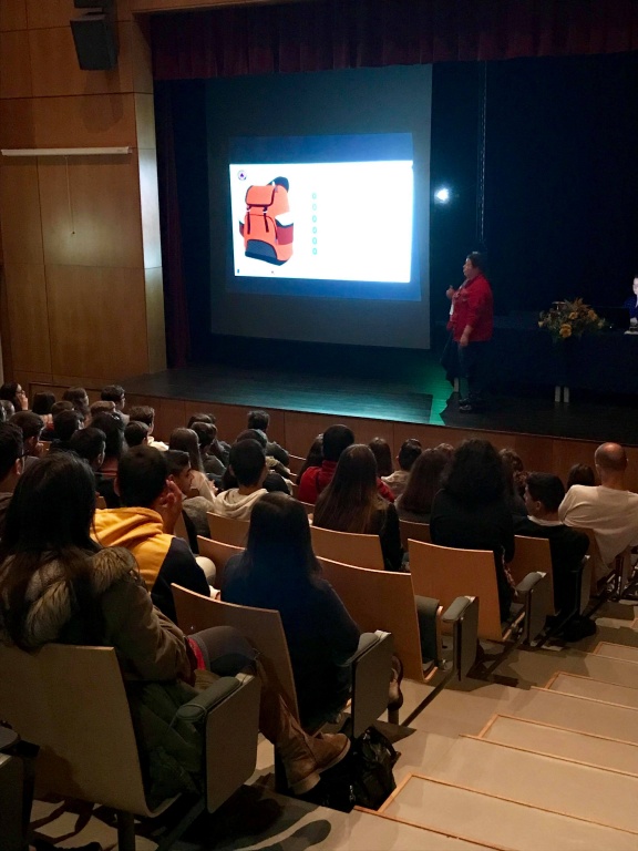 Imagem de destaque: Palestra sobre Riscos Naturais e MAP na ES Manuel de Arriaga
