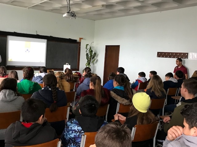 Imagem de destaque: Palestra sobre Riscos Naturais e Medidas de Autoproteção na EBI dos Biscoitos