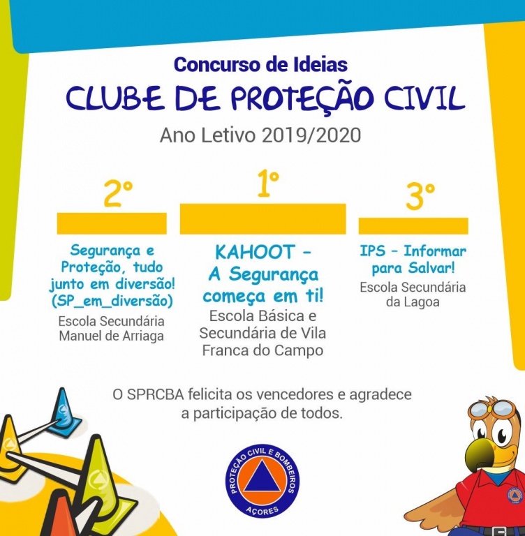 Imagem de destaque: Vencedores da 3.ª edição do Concurso de Ideias dos Clubes de Proteção Civil