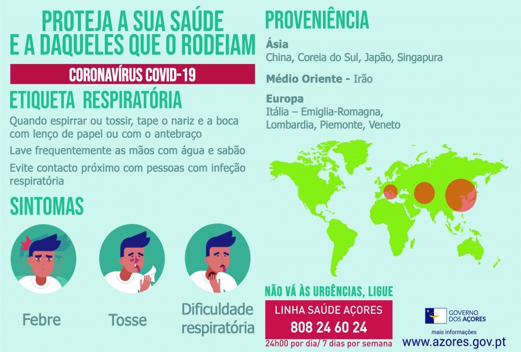 Imagem de destaque: COVID-19: Comunicado do Governo Regional dos Açores