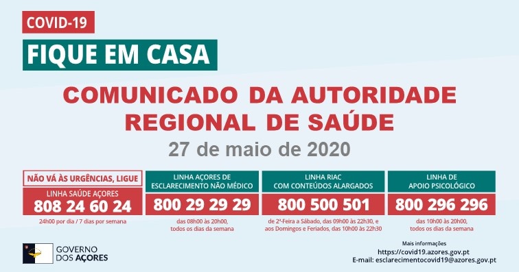 Imagem de destaque: COVID-19: Comunicado da Autoridade Regional de Saúde