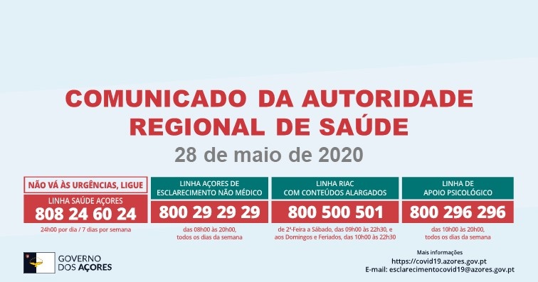 Imagem de destaque: COVID-19: Comunicado da Autoridade Regional de Saúde