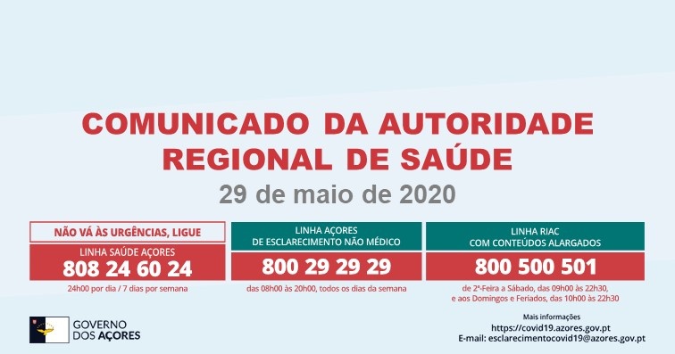 Imagem de destaque: COVID-19: Comunicado da Autoridade de Saúde Regional