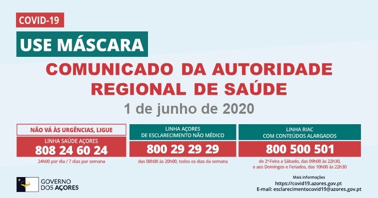 Imagem de destaque: COVID-19: Comunicado da Autoridade de Saúde Regional