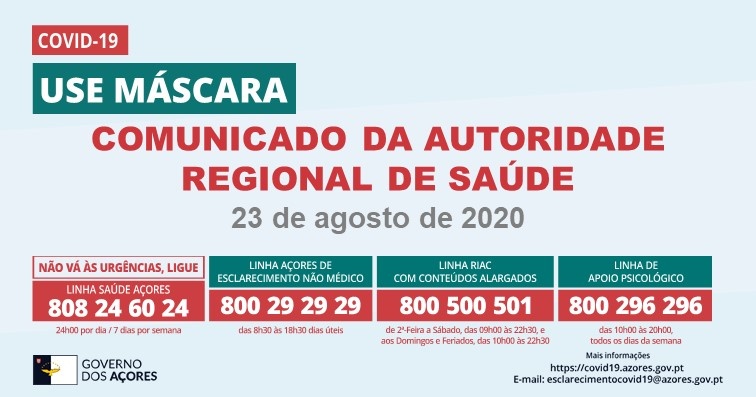 Imagem de destaque: COVID-19: Comunicado da Autoridade de Saúde Regional
