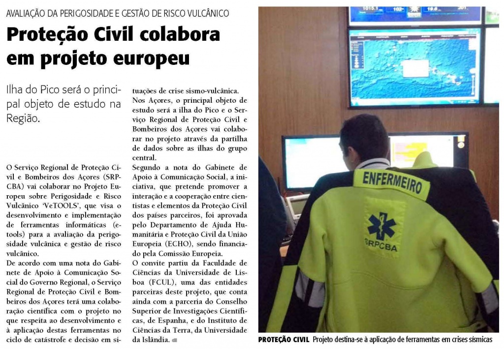 Imagem de destaque: Proteção Civil colabora em projeto europeu